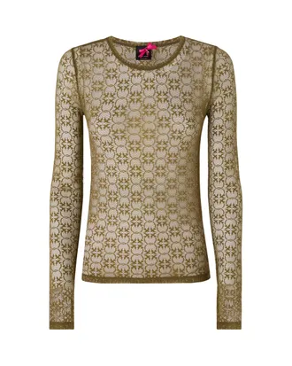 Pinko Stretch Lace Printed T-Shirt