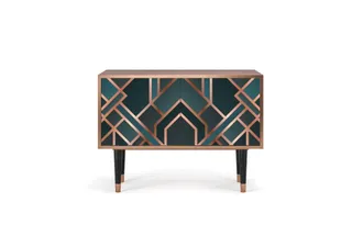 StoryZ Aparador bajo azul-verde 2 puertas L 94 cm