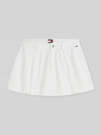 Tommy Jeans Ausgestellter Mini-Rock aus reiner Baumwolle in Offwhite, Gr&ouml;&szlig;e 25