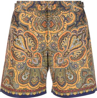 Orlebar Brown Bulldog Mystique Paisley swim shorts - men - Polyester/Polyester - 32 - Blue