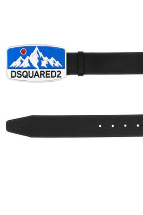 Dsquared2 Mountain Logo Buckle Belt - Black