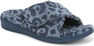 Vionic Relax II Plush Slide Sandal in Blue Multi at Nordstrom, Size 12