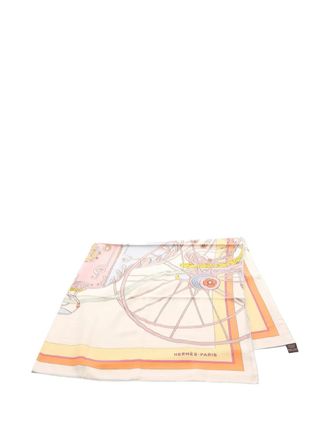 Herm&egrave;s Sjaal met patroon - Beige