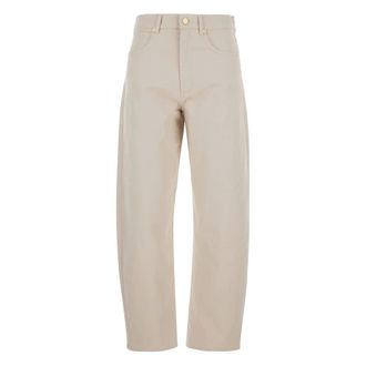 Max Mara Jeans, Dames, Beige, S, Katoen, Emily Broeken