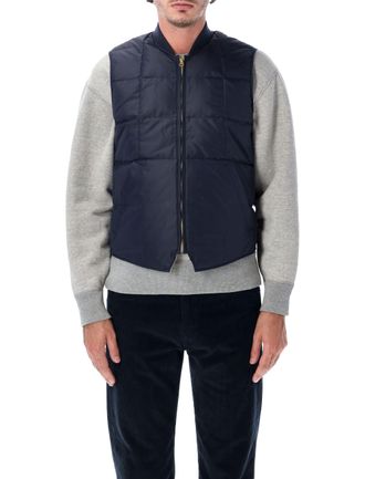 Fortela Vest1 Quilted Duck Down Brass Zip Padded Vest