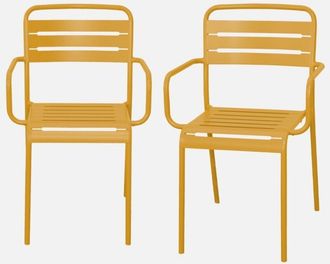 Sweeek Sill&oacute;n De Jard&iacute;n En Acero, Set De 2