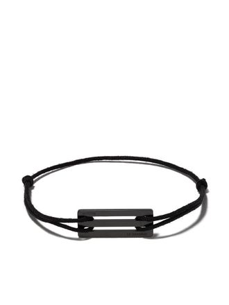 Le Gramme ceramic cord bracelet - unisex - Cotton/ceramic - One Size - Black