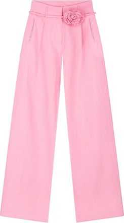 Fab By Fabienne Chapot Rafael Broeken - Dames - Wijde Broeken - Roze - L - Leer - Broeken