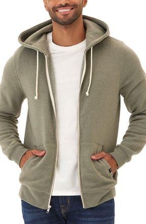 Threads 4 Thought Trim Fit Heathered Fleece Zip Hoodie in Artichoke at Nordstrom, Size Xx-Large