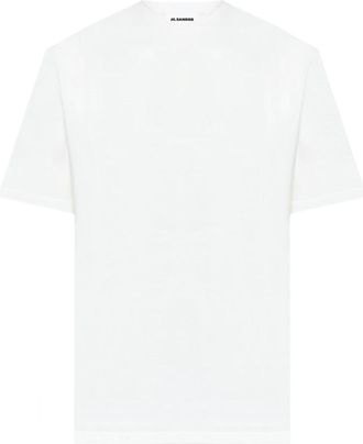 Jil Sander T-shirt - Heren - T-shirts - Wit - M - Katoen - Tops