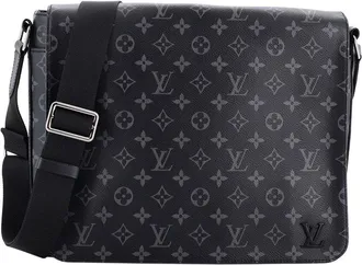 Louis Vuitton District Messenger Bag Monogram Eclipse Mm (Authentic Pre-Loved)