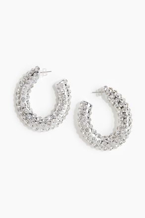 H&M Ohrringe mit Strass - Silber