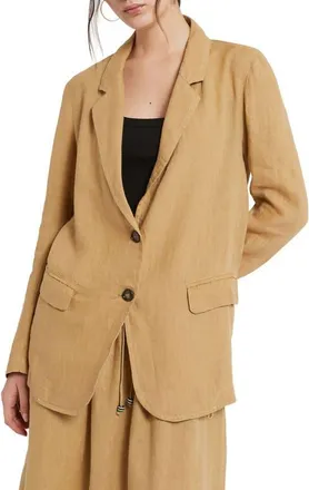 ottod'Ame Linen Jacket in Beige at Nordstrom, Size 40