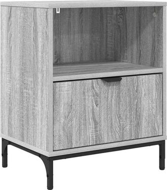 vidaXL Mesa de Noche Gris sonoma 49 x 36 x 61 cm Madera contrachapada vidaXL