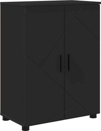 vidaXL Gabinete de Baño con almacenamiento Negro 60 x 35 x 80 cm vidaXL