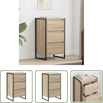 vidaXL Credenza industriale - Credenza Sonoma 42 x 36 x 75.5 cm Legno multistrato