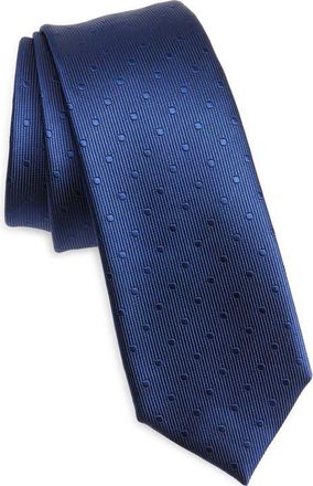 Tom Ford Polka Dot Jacquard Mulberry Silk Tie in Dark Blue at Nordstrom