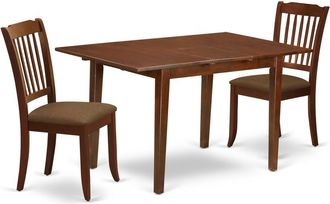 East West Furniture Dining Room Set Mahogany, PSDA3-MAH-C