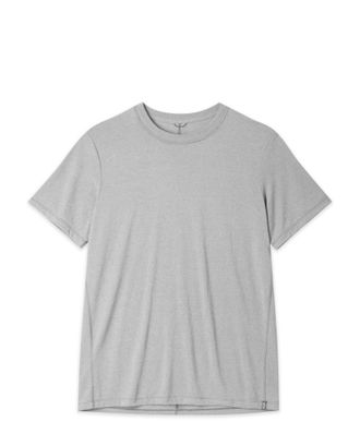 Stio | Mens Divide Tee Shirt Short Sleeve, Size Extra Small in Quiet Grey Heather | Cotton