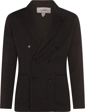 Lardini Blazer doppiopetto con motivo pied-de-poule - Marrone