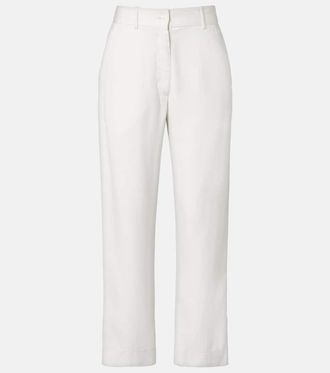 The Row Cotton cropped straight pants