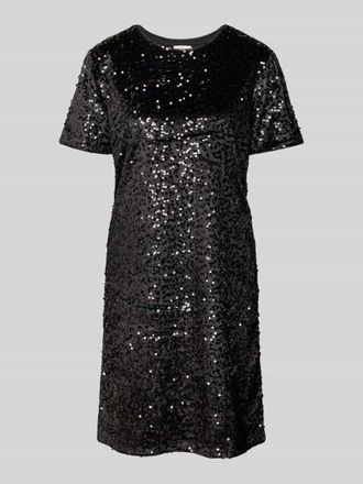 s.Oliver Red Label Fließendes Cocktailkleid mit Paillettenbesatz in BLACK, Größe 34