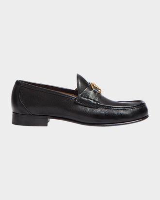 Valentino Garavani Men & apos;s VLogo Signature Leather Penny Loafers