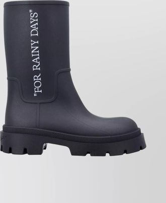 Off-white rubber ankle boots