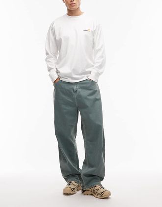 Carhartt Work in Progress Brandon - Pantaloni larghi verdi-Verde