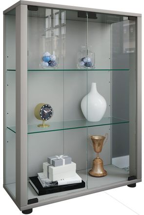 ebuy24 Ebuy24 - Vitrina De Vidrio Vcm De Pie Vitrina De Vidrio Con Vidrio De Seguridad Esg Dimensiones Aprox. Al. 80 X An. 60 X P. 25 Cm Soporte Vitrina Vidr