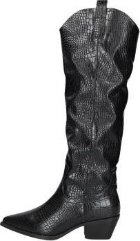 Notre-V Schoenen, Dames, Zwart, 41 EU, Wol, Stijlvolle cowboylaarzen met krokodillenprint