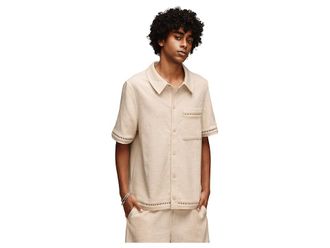 UGG Devyn Short Sleeve Shirt Mens Clothing Cream : 2XL, Cotton/Polyester