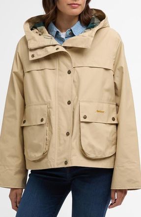 Barbour Baythorpe Waterproof Jacket in Safari /Ancient at Nordstrom, Size 14 Us