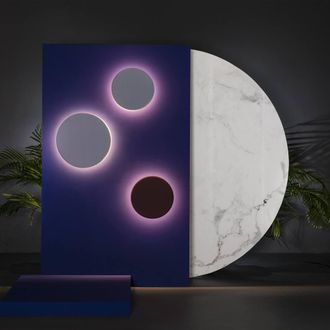 Netlighting Tou Grey Round Flush Wall Lamp 45cm 2700K