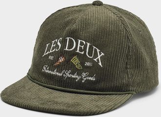 Les Deux Mens Corduroy straight visor cap