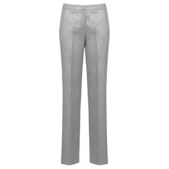 Lardini Viscose Pantalon - Dames - Broeken - Grijs - Maat: L Viscose