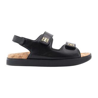 Givenchy Flat Sandals, female, Black, Size: 6 US Black Sandals with Adjustable Straps