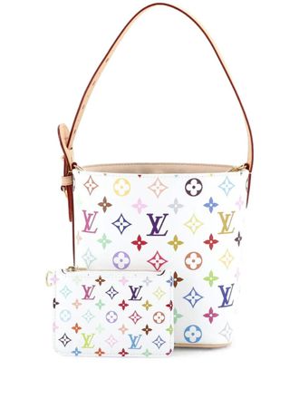 Louis Vuitton x Takashi Murakami All In Handbag Monogram Multicolor BB bucket bag - Bianco