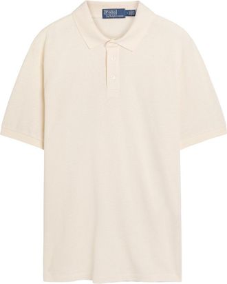 Polo Ralph Lauren Piqu&eacute;-knit Cotton-blend Polo Shirt - Cream - Xxl
