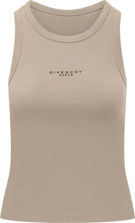 Givenchy Sleeveless Tops, female, Beige, Size: S Ribbed Tank Top