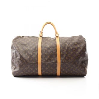Louis Vuitton Brown Monogram Coated Canvas Leather Boston Bag (Pre-Owned)