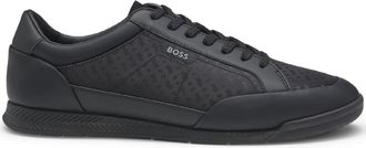 HUGO BOSS Mens Nitan Trainers in Black - Size UK 6