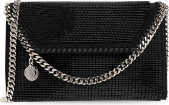 Stella McCartney Falabella Chain Wallet - Dames - Portefeuilles - Zwart - ONE Size - Polyester - Accessoires