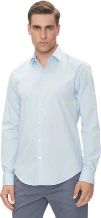 Calvin Klein Camicia Slim in Poplin - Heren - Zakelijke Overhemden - Blauw - 3XL - Overhemden