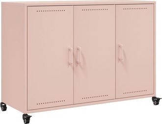 vidaXL Sideboard Pink 100.5x39x72 cm Steel Vidaxl