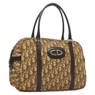 Dior Pre-owned Handbags, female, Brown, Size: ONE SIZE Pre-owned Vintage Canvas Hand Bag