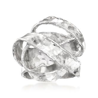 Ross-Simons Sterling Silver Hammered Knot Ring