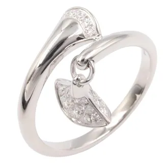 Bulgari Silver Clear White Gold (18K) Band Ring (Pre-Owned)