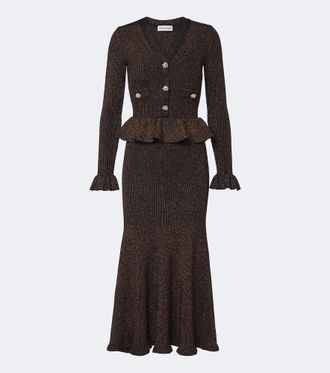 Self Portrait Vestido midi con peplum