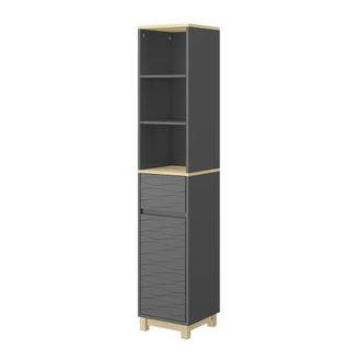 Vicco Mueble De Ba&ntilde;o Livia, Antracita, 30 X 151.5 Cm Con Caj&oacute;n